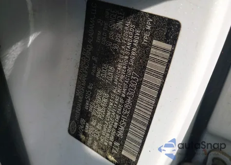 2009 Hyundai Santa Fe Limited from USA, damaged, VIN 5NMSH13E89H303037